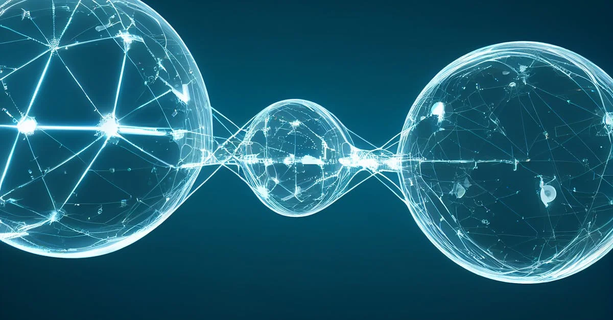 Abstract network representing AI orchestration